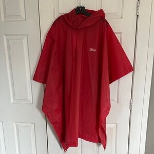 Red Coleman poncho one size